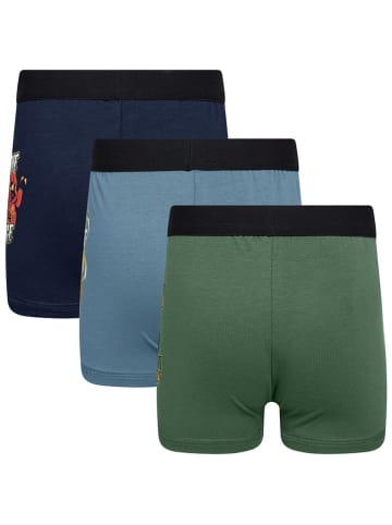 LEGO 3-delige set: boxershorts donkerblauw/blauw/groen