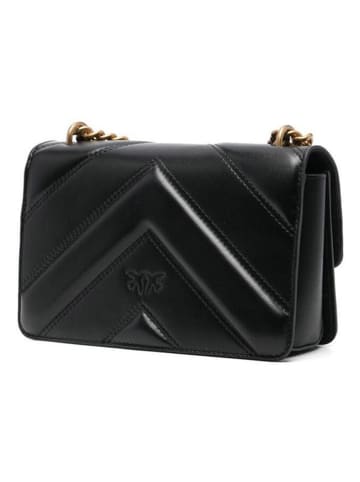 Pinko Leren schoudertas zwart - (B)22 x (H)14 x (D)7 cm
