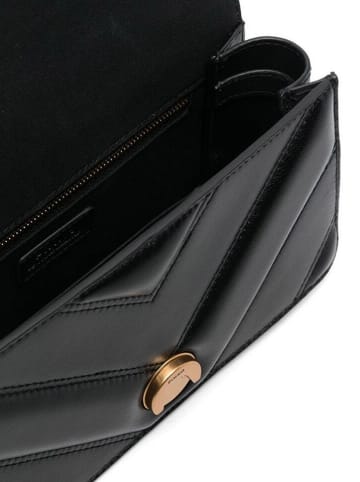 Pinko Leren schoudertas zwart - (B)22 x (H)14 x (D)7 cm