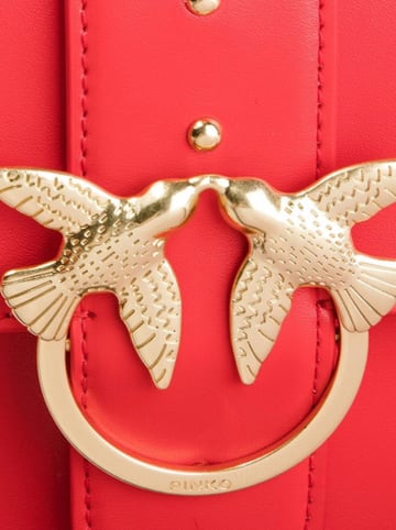 Pinko Leder-Umhängetasche in Rot - (B)27 x (H)16,5 x (T)7,5 cm