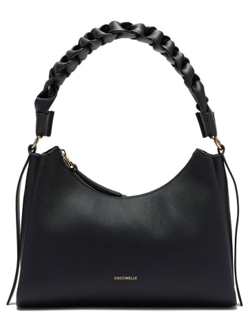 COCCINELLE Leder-Henkeltasche in Schwarz - (B)23 x (H)18 x (T)10 cm