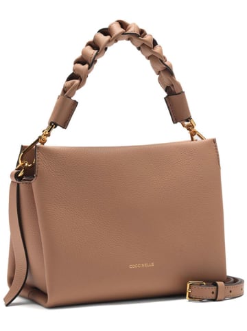 COCCINELLE Leren handtas lichtbruin - (B)23 x (H)18 x (D)10 cm