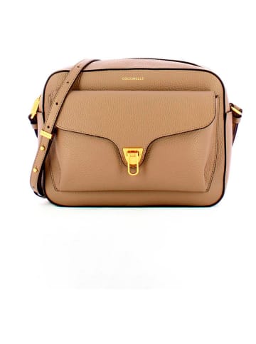 COCCINELLE Leder-Umhängetasche in Hellbraun - (B)26 x (H)20 x (T)8,5 cm