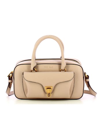 COCCINELLE Leder-Henkeltasche in Sand - (B)27 x (H)15 x (T)9 cm