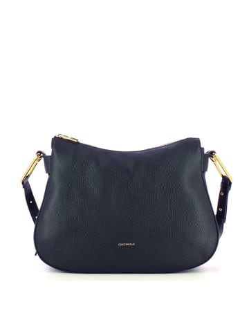 COCCINELLE Leren schoudertas donkerblauw - (B)36 x (H)24 x (D)10,5 cm