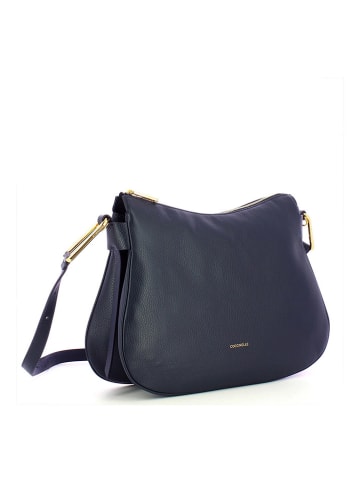 COCCINELLE Leren schoudertas donkerblauw - (B)36 x (H)24 x (D)10,5 cm