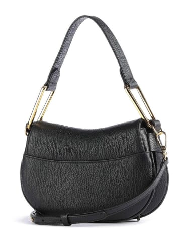 COCCINELLE Leder-Schultertasche in Schwarz - (B)22 x (H)14 x (T)4 cm