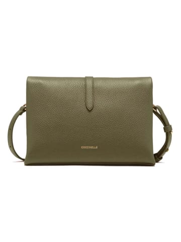 COCCINELLE Skórzana torebka w kolorze khaki - 24 x 17 x 10 cm