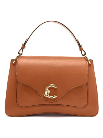 COCCINELLE Leder-Henkeltasche in Camel - (B)24 x (H)16 x (T)9 cm