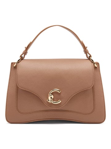 COCCINELLE Leder-Henkeltasche in Hellbraun - (B)30 x (H)18 x (T)10 cm