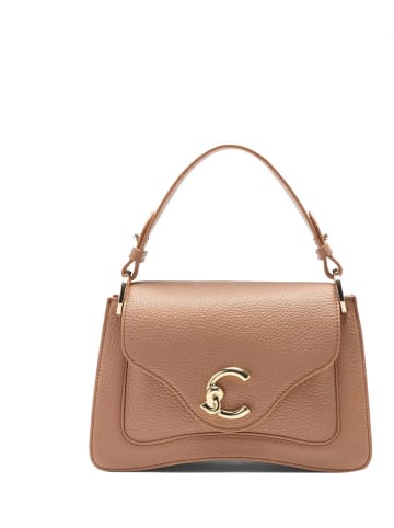 COCCINELLE Leder-Henkeltasche in Hellbraun - (B)24 x (H)16 x (T)9 cm