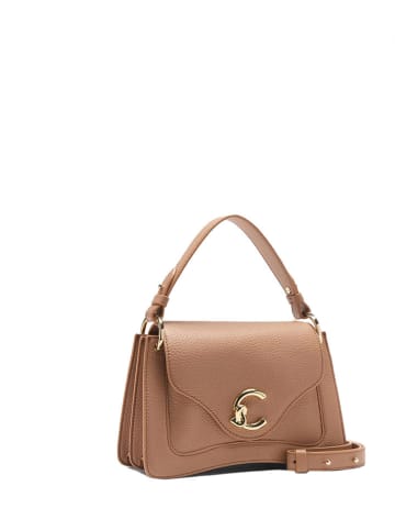 COCCINELLE Leren handtas lichtbruin - (B)24 x (H)16 x (D)9 cm