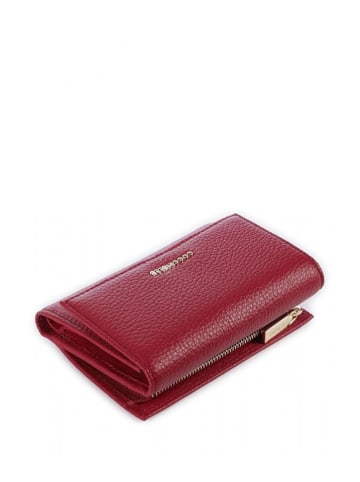 COCCINELLE Leren portemonnee bordeaux - (B)14 x (H)10 x (D)4 cm