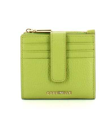 COCCINELLE Leren portemonnee lichtgroen - (B)10 x (H)10 x (D)1 cm