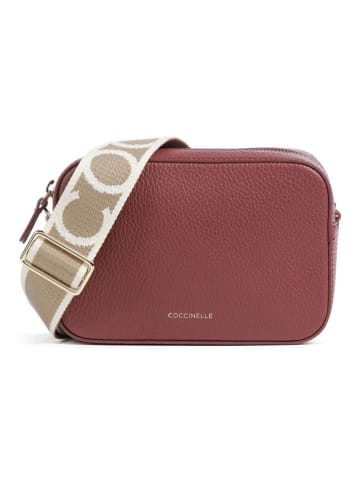 COCCINELLE Leder-Umhängetasche in Bordeaux - (B)19 x (H)13 x (T)6 cm