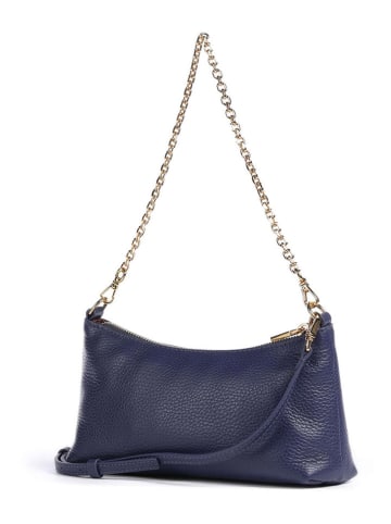 COCCINELLE Leder-Schultertasche in Dunkelblau - (B)22 x (H)12 x (T)7 cm