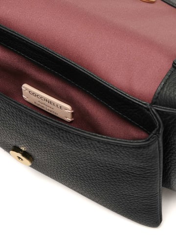 COCCINELLE Leder-Umhängetasche in Schwarz - (B)23 x (H)15 x (T)4 cm