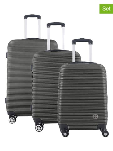 Geographical Norway 3tlg. Hardcase-Trolleyset "Solomun" in Anthrazit