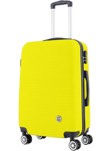 Geographical Norway 3-delige hardcase-trolleyset "Solomun" geel