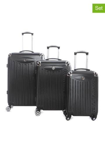 Geographical Norway 3tlg. Hardcase-Trolleyset "Softless" in Anthrazit
