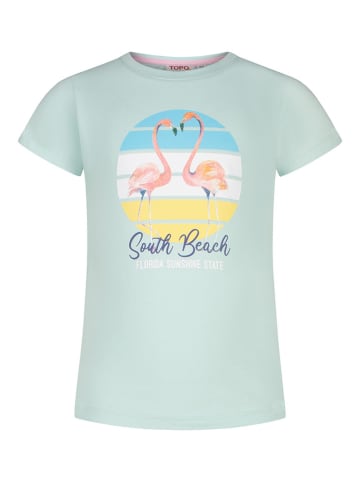 Topo Shirt "Flamingo" in Hellblau