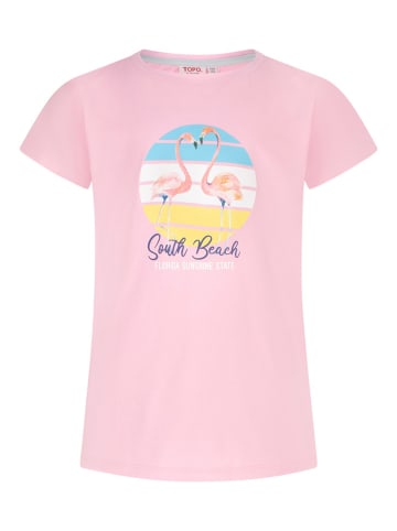 Topo Koszulka "Flamingo" w kolorze jasnoróżowym