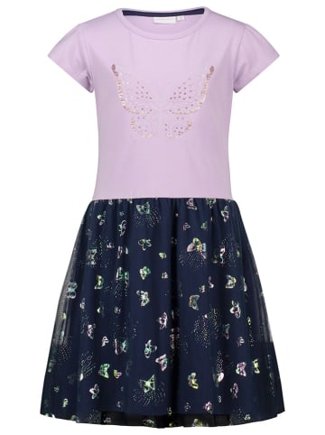 Topo Kleid "Butterfly" in Lila/ Dunkelblau
