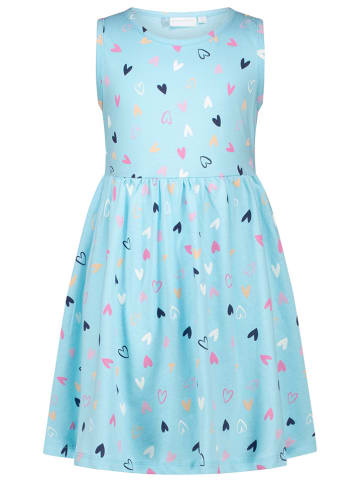 Topo Kleid "Hearts" in Hellblau