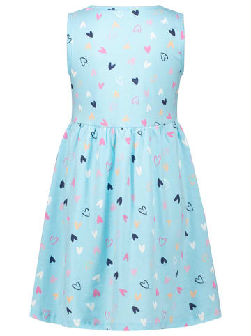 Topo Kleid "Hearts" in Hellblau