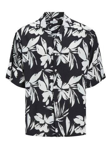 JACK & JONES Junior Hemd "Jeff" in Schwarz/ Weiß