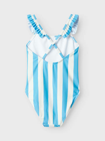 name it Strój kąpielowy w kolorze błękitno-białym