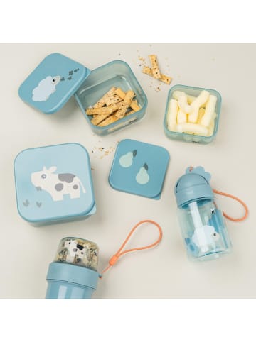 done by deer 3er-Set: Lunchboxen "Tiny farm" in Hellblau