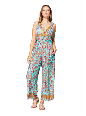 Aller Simplement Jumpsuit lichtblauw/oranje