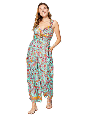 Aller Simplement Jumpsuit in Hellblau/Orange
