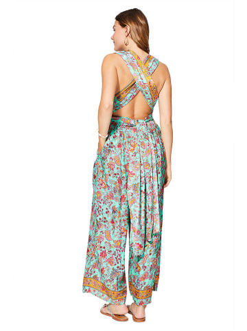 Aller Simplement Jumpsuit in Hellblau/Orange
