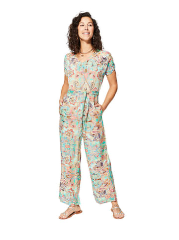 Aller Simplement Jumpsuit in Hellblau/Orange