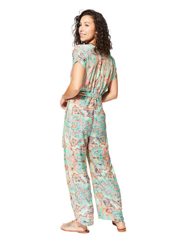 Aller Simplement Jumpsuit in Hellblau/Orange