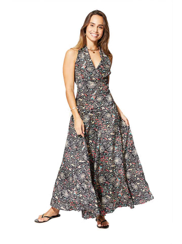 Aller Simplement Kleid in Beige/Schwarz