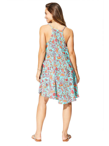 Aller Simplement Kleid in Hellblau/Orange
