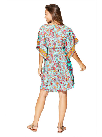 Aller Simplement Jurk turquoise/oranje