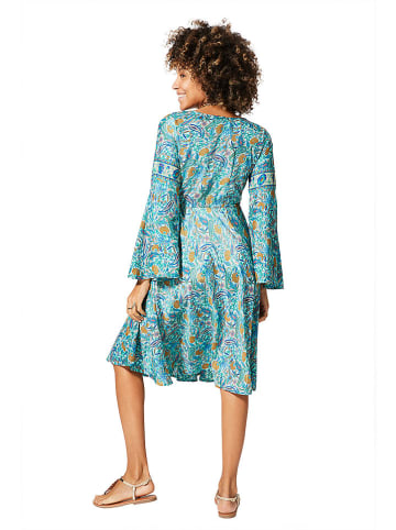 Aller Simplement Jurk turquoise