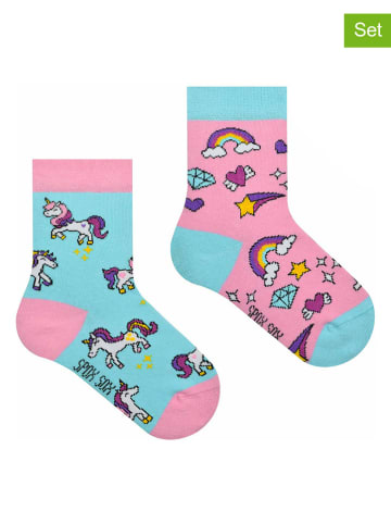 Spox Sox 2er-Set: Socken in Hellblau/ Rosa