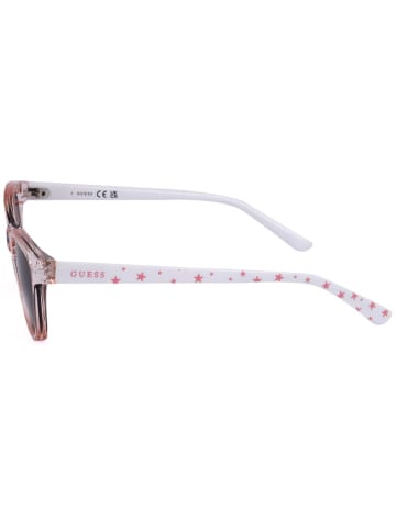 Guess Dziecięce okulary przeciwsłoneczne w kolorze jasnoróżowo-białym