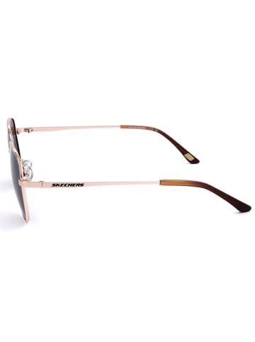 Skechers Dziecięce okulary przeciwsłoneczne w kolorze różowozłoto-brązowym