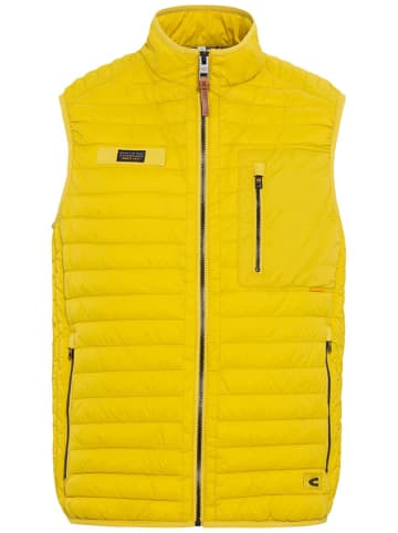 Camel Active Doorgestikte bodywarmer geel