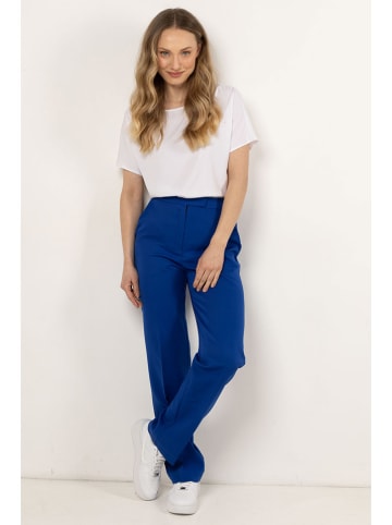 Awama Stoffen broek blauw