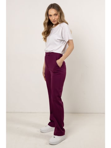Awama Stoffen broek paars