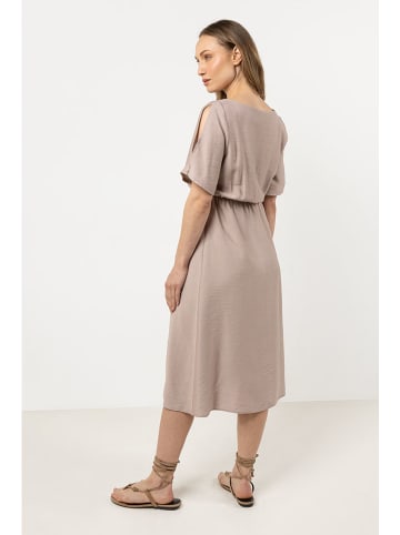 Awama Kleid in Beige
