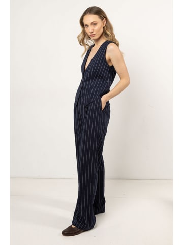 Awama Stoffen broek - loose fit - donkerblauw