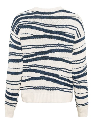 Camel Active Pullover in Weiß/ Dunkelblau